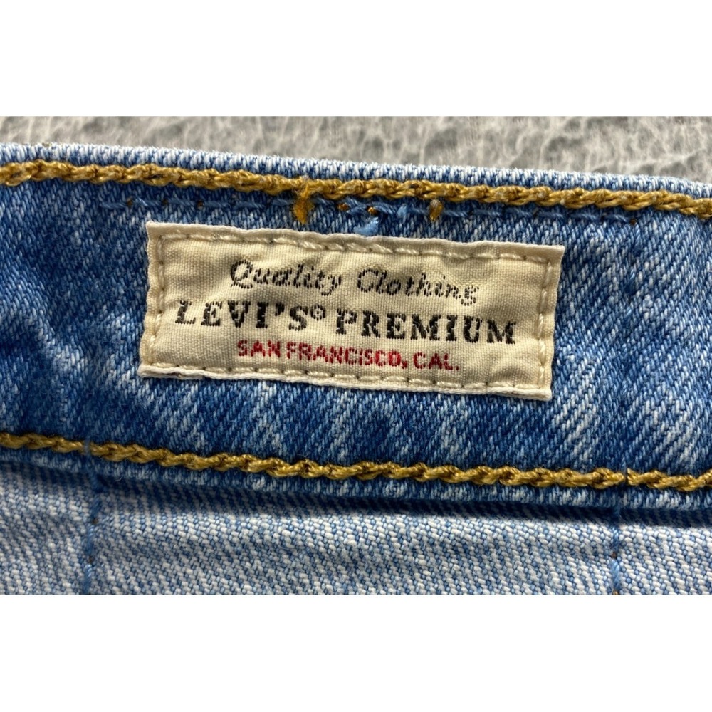 Levi's Premium 501 S Skinny Jeans Women's 28x28 (Meas 28x27) Light Wash Big E - Picture 5 of 15